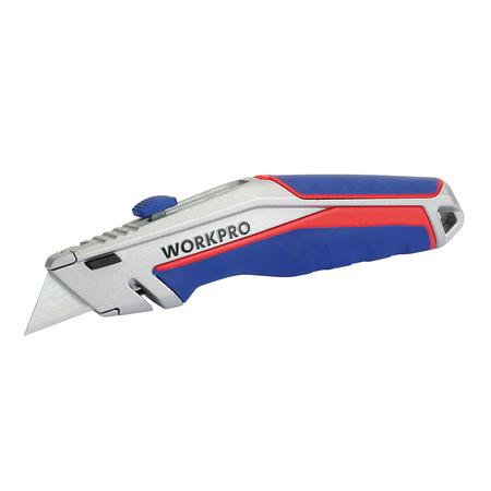 PRIME-LINE WORKPRO W013029 Quick Change Retractable Utility Knife, SK5 Blades, Tempered Single Pack W013029
